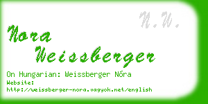 nora weissberger business card